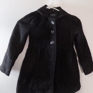Girls Holiday Editions Black Sparkle Dress Up coat (No hood/hat) Sz XS 4/5